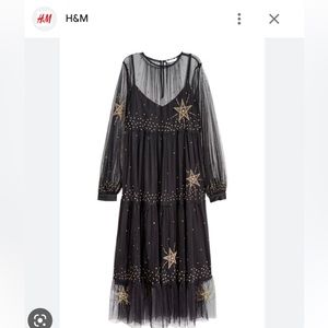 H&M black sheer dress. Perfect condition